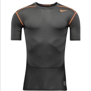 Nike Pro Hypercool Compression Shirt Grey/Orange L
